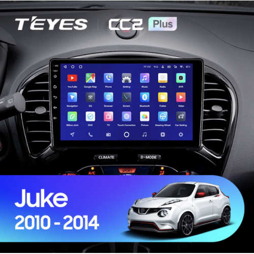 Штатная магнитола Teyes CC2 Plus 3/32 ГБ для Nissan Juke 2010-2014 на Android 10.0