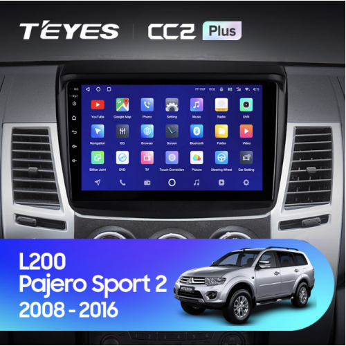 Автомагнитола Teyes CC2 Plus 3/32 ГБ для Mitsubishi Pajero Sport II 2008-2014 на Android 10.0