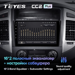 Штатная магнитола Teyes CC2 Plus 3/32 ГБ для Mitsubishi Pajero IV 2006-2019 на Android 10.0