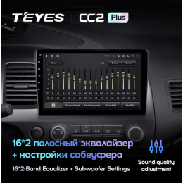 Штатная магнитола Teyes CC2 Plus 3/32 ГБ для Honda Civic 8 (VIII) 2006-2012 на Android 10.0