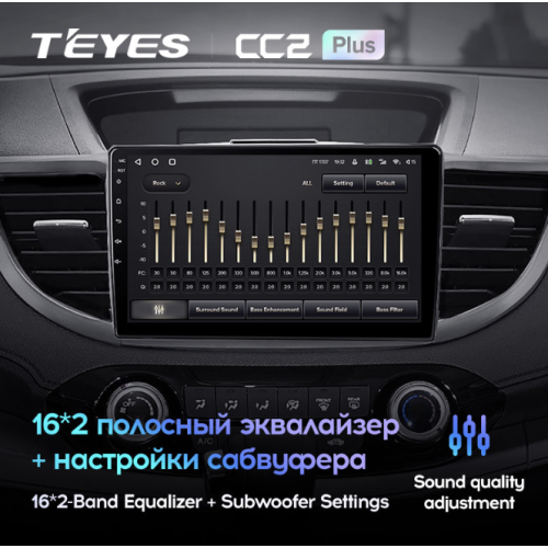 Штатная магнитола Teyes CC2 Plus 3/32 ГБ для Honda CR-V IV 2012-2016 на Android 10.0