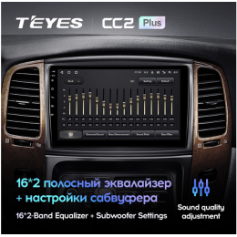Штатная магнитола Teyes CC2 Plus 3/32 ГБ для Toyota Land Cruiser 100 2002-2007 на Android 10.0