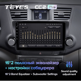 Штатная магнитола Teyes CC2 Plus 3/32 ГБ для Toyota Highlander (U40) 2007-2013 на Android 10.0