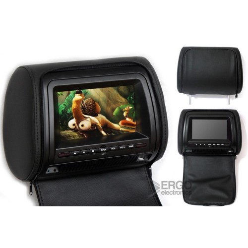 КОМПЛЕКТ ПОДГОЛОВНИКОВ СО ВСТРОЕННЫМ DVD ПЛЕЕРОМ И LCD МОНИТОРОМ 7