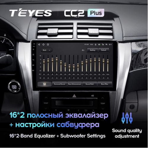 Штатная магнитола Teyes CC2 Plus 3/32 ГБ для Toyota Camry V50 2011-2014 на Android 10.0