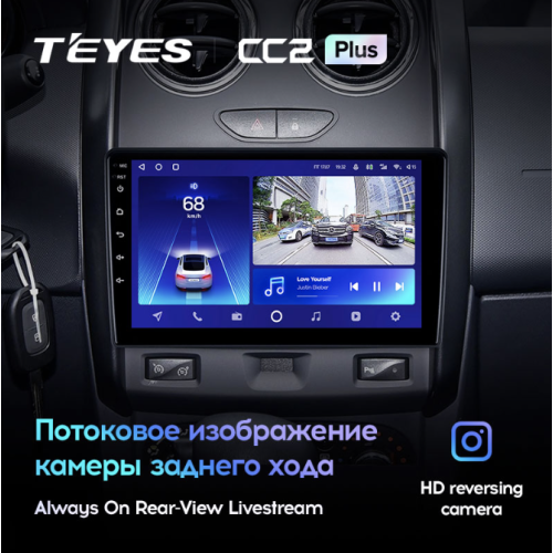 Штатная магнитола Teyes CC2 Plus 3/32 ГБ для Renault Duster 2015-2020 на Android 10.0