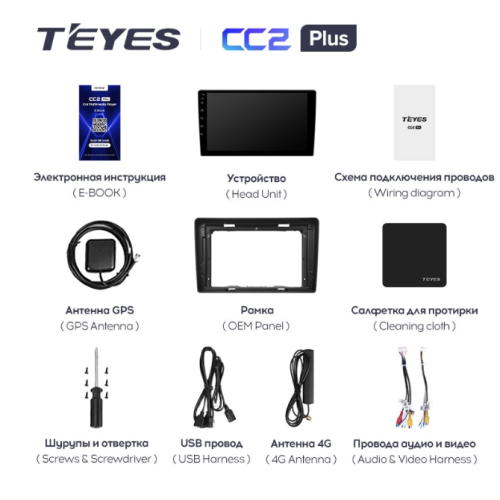 Штатная магнитола Teyes CC2 Plus 3/32 ГБ для Renault Duster 2015-2020 на Android 10.0