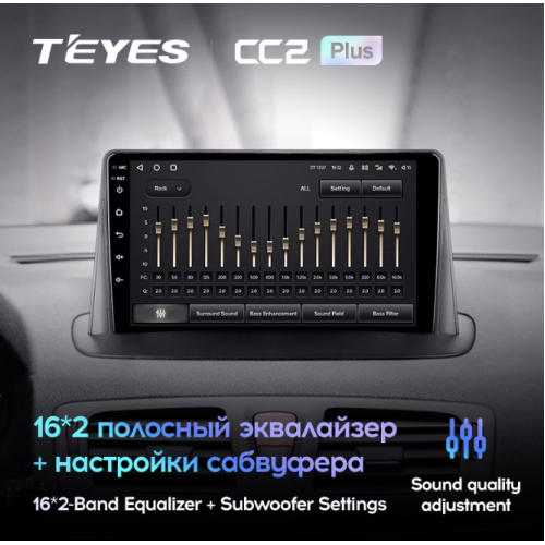Штатная магнитола Teyes CC2 Plus 3/32 ГБ для Renault Megane III 2009-2016 на Android 10.0