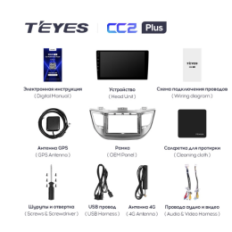 Штатная магнитола Teyes CC2 Plus 3/32 ГБ для Hyundai Tucson III 2015-2018 на Android 10.0