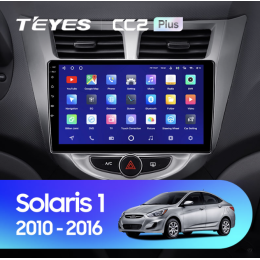 Штатная магнитола Teyes CC2 Plus 3/32 ГБ для Hyundai Solaris I 2011-2017 на Android 10.0