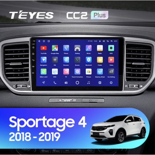 Штатная магнитола Teyes CC2 Plus 3/32 ГБ для KIA Sportage IV 2016-2018 на Android 10.0