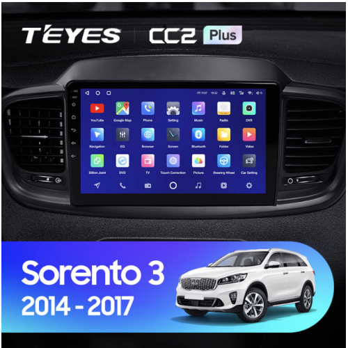 Штатная магнитола Teyes CC2 Plus 3/32 ГБ для Kia Sorento III Prime 2015-2020 на Android 10.0