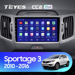 Штатная магнитола Teyes CC2 Plus 3/32 ГБ для KIA Sportage III 2010-2016 на Android 10.0