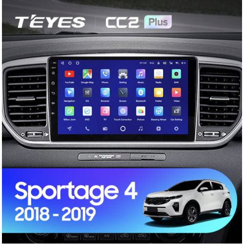Штатная магнитола Teyes CC2 Plus 3/32 ГБ для KIA Sportage IV 2018-2022 на Android 10.0