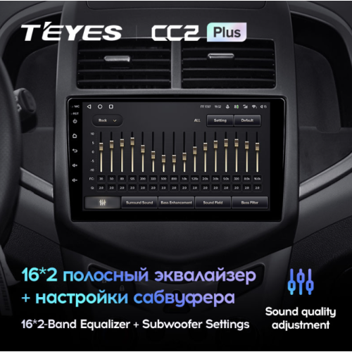 Штатная магнитола Teyes CC2 Plus 3/32 ГБ для Chevrolet Aveo 2011-2020 на Android 10.0