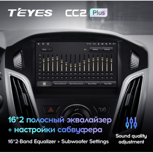 Штатная магнитола Teyes CC2 Plus 3/32 ГБ для Ford Focus 3 (2015+) на Android 10.0