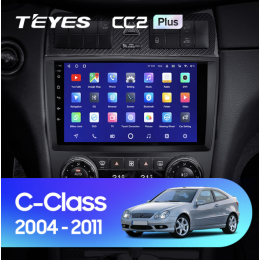 Штатная магнитола Teyes CC2 Plus 3/32 ГБ для Mercedes Benz C-class (W203) 2004-2008 на Android 10.0