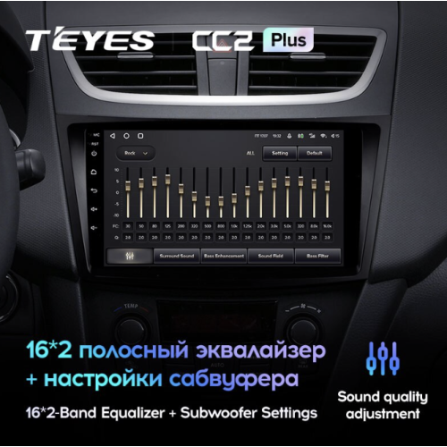 Штатная магнитола Teyes CC2 Plus 3/32 ГБ для Suzuki Swift IV 2011-2017 на Android 10.0