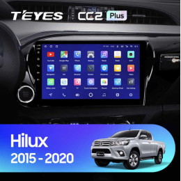 Штатная магнитола Teyes CC2 Plus 3/32 ГБ для Toyota Hilux 2015-2020 на Android 10.0