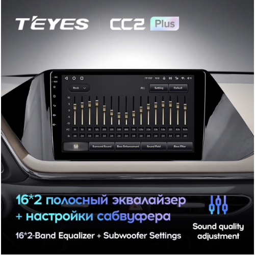Штатная магнитола Teyes CC2 Plus 3/32 ГБ для Hyundai Sonata 2019-2023 на Android 10.0