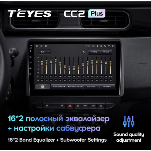 Штатная магнитола Teyes CC2 Plus 3/32 ГБ для Renault Duster 2020+ на Android 10.0