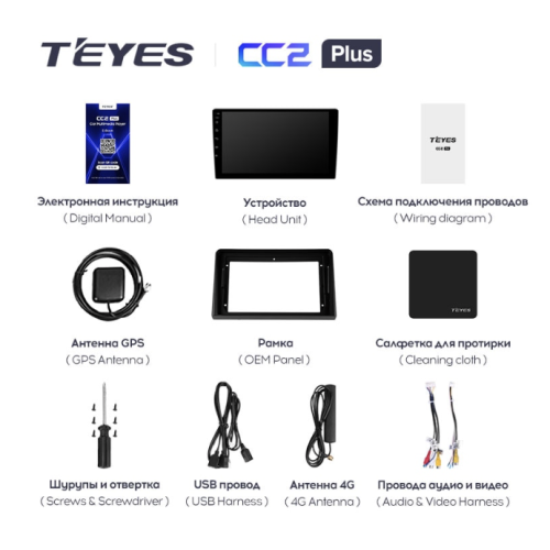 Штатная магнитола Teyes CC2 Plus 6/128 ГБ для Hyundai Sonata VII (LF) 2017-2019 на Android 10.0