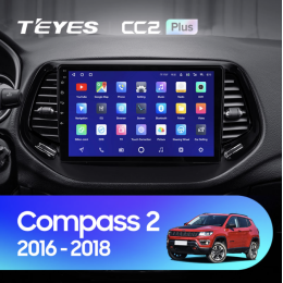 Штатная магнитола Teyes CC2 Plus 6/128 ГБ для Jeep Compass II 2017-2024 на Android 10.0