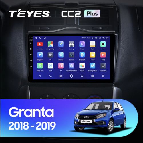 Штатная магнитола Teyes CC2 Plus 6/128 ГБ для LADA Granta Cross 2018-2025 на Android 10.0