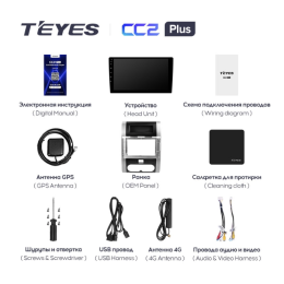 Штатная магнитола Teyes CC2 Plus 6/128 ГБ для Nissan X-Trail II (T31) 2007-2014 на Android 10.0