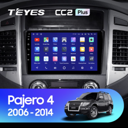 Штатная магнитола Teyes CC2 Plus 6/128 ГБ для Mitsubishi Pajero IV 2006-2019 на Android 10.0