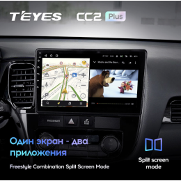 Штатная магнитола Teyes CC2 Plus 6/128 ГБ для Mitsubishi Outlander III 2013-2020 на Android 10.0