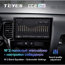 Штатная магнитола Teyes CC2 Plus 6/128 ГБ для Mitsubishi Outlander III 2013-2020 на Android 10.0
