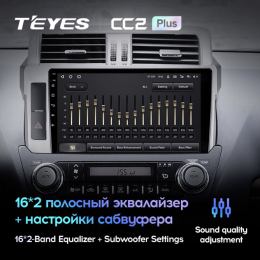 Штатная магнитола Teyes CC2 Plus 6/128 ГБ для Toyota Land Cruiser Prado 150 2013-2017 на Android 10.0