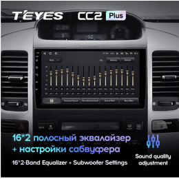Штатная магнитола Teyes CC2 Plus 6/128 ГБ для Toyota Land Cruiser Prado 120 2002-2009 на Android 10.0
