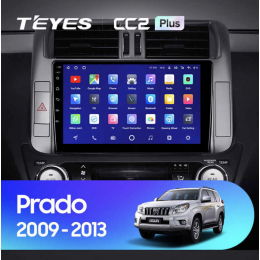 Штатная магнитола Teyes CC2 Plus 6/128 ГБ для Toyota Land Cruiser Prado 150 2009-2013 на Android 10.0