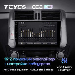 Штатная магнитола Teyes CC2 Plus 6/128 ГБ для Toyota Land Cruiser Prado 150 2009-2013 на Android 10.0