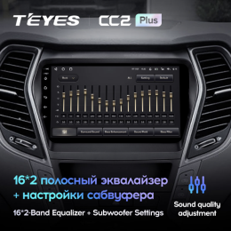 Штатная магнитола Teyes CC2 Plus 3/32 ГБ для Hyundai Santa Fe III 2012-2019 на Android 10.0