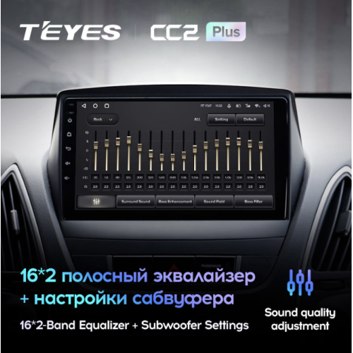 Штатная магнитола Teyes CC2 Plus 6/128 ГБ для Hyundai ix35, Tucson II 2010-2015 на Android 10.0