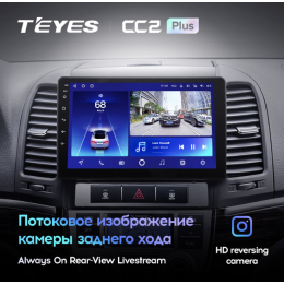 Штатная магнитола Teyes CC2 Plus 6/128 ГБ для Hyundai Santa Fe III 2005-2012 на Android 10.0