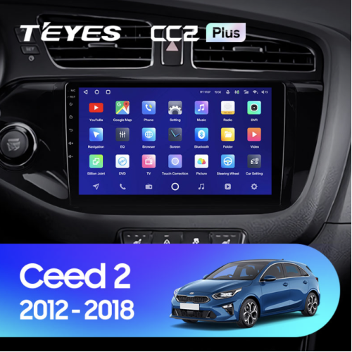 Штатная магнитола Teyes CC2 Plus 6/128 ГБ для Kia Ceed II 2012-2018 на Android 10.0