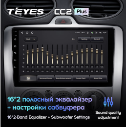 Штатная магнитола Teyes CC2 Plus 6/128 ГБ для Ford Focus II 2005-2011 (кондиционер) на Android 10.0