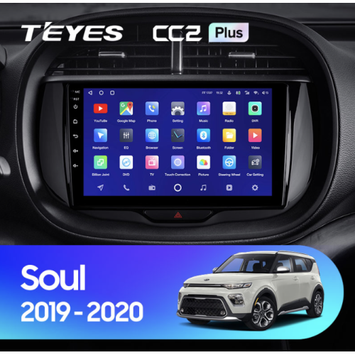 Штатная магнитола Teyes CC2 Plus 6/128 ГБ для Kia Soul III 2019-2024 на Android 10.0