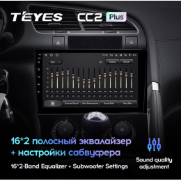 Штатная магнитола Teyes CC2 Plus 6/128 ГБ для Peugeot 3008 I, 5008 I 2009-2016 кондиционер на Android 10.0