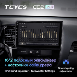 Штатная магнитола Teyes CC2 Plus 6/128 ГБ для Mitsubishi Outlander III 2019-2024 на Android 10.0
