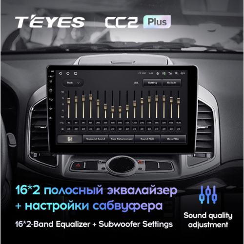 Штатная магнитола Teyes CC2 Plus 4/64 ГБ для Chevrolet Captiva 2011-2015 на Android 10.0