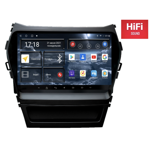 Штатная магнитола Redpower 75210 Hi-Fi для Hyundai Santa Fe III 2012-2019 на Android 10.0