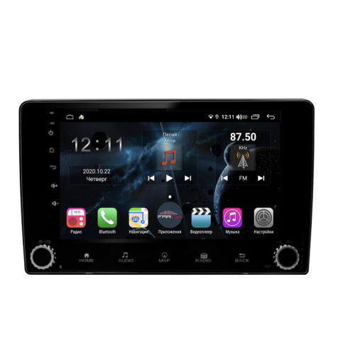 Универсальная магнитола H866RB 2 DIN 10.1 дюймов с крутилками на Android 10.0