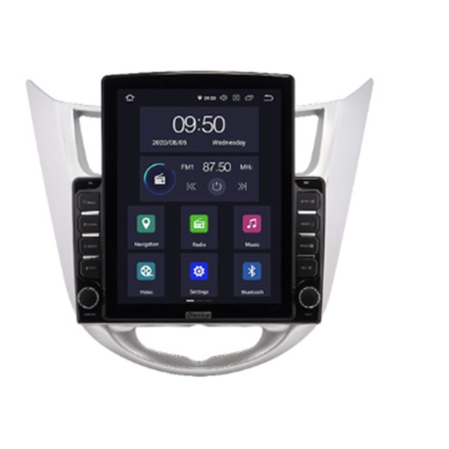 Штатная магнитола CarMedia OL-9707-HL TESLA для Hyundai Solaris I 2011-2017 на Android 10.0
