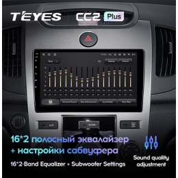 Штатная магнитола Teyes CC2 Plus 6/128 ГБ для Kia Cerato II 2009-2013 для авто с климатом на Android 10.0
