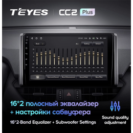 Штатная магнитола Teyes CC2 Plus 6/128 ГБ для Toyota RAV4 (XA50) 2018-2024 на Android 10.0